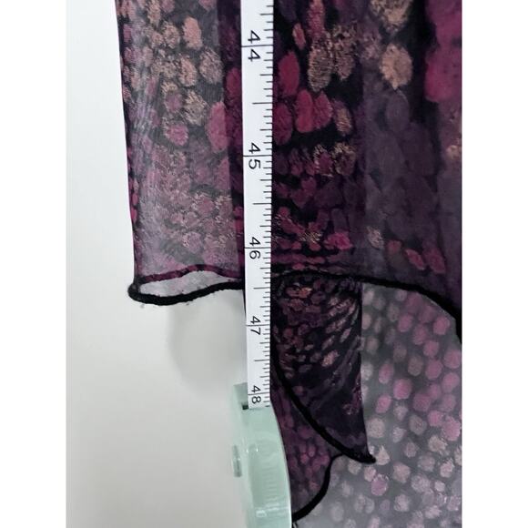 Vintage Midi Dress Womens 16W Deadstock Forest Fairy 90s Grunge Whimsy Sheer - Picture 13 of 16